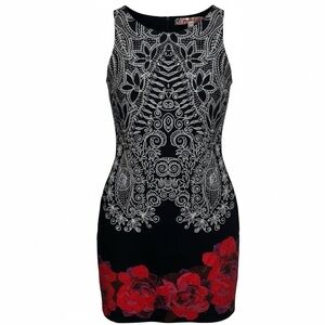 DESIGUAL Belgica Beading Print Dress
